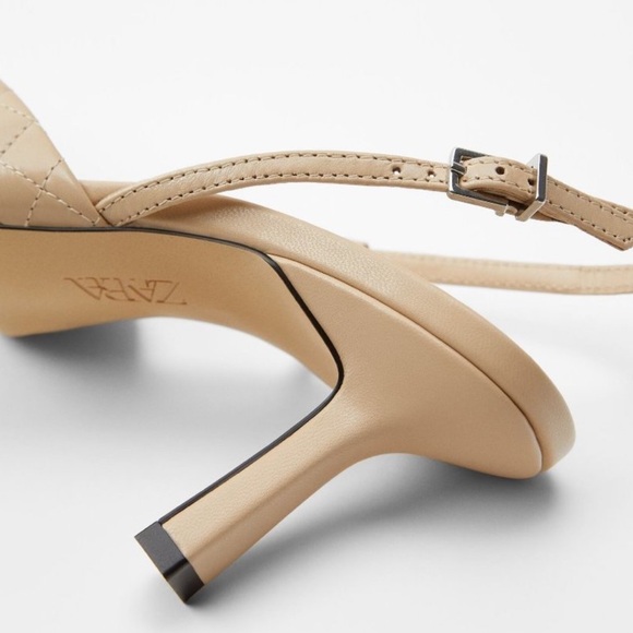 Zara Quilted Slingback Kitten Heel - Picture 4 of 7